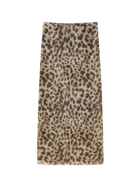 Animal Print Tulle Skirt